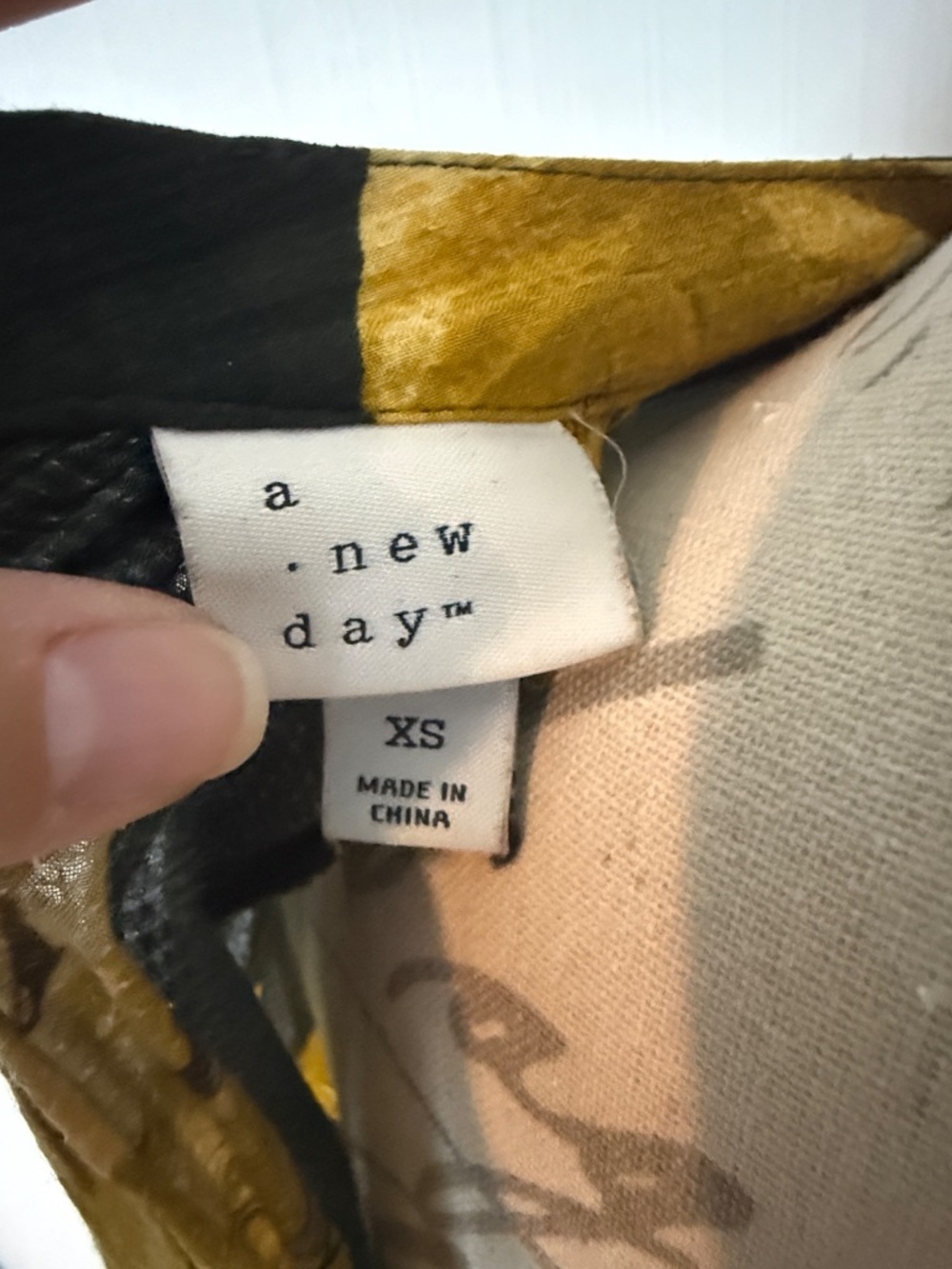 A new day Floral Long Sleeve Maxi Dress in Olive & Mustard XS - Picture 8 of 8